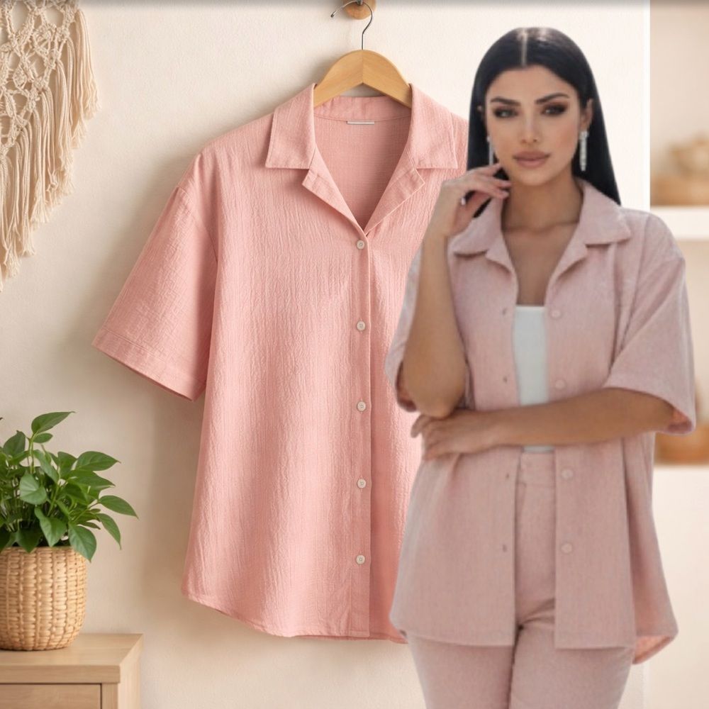 🛍️ MEMBERS ONLY Ivory faux corduroy button up embroidered signature top size lg